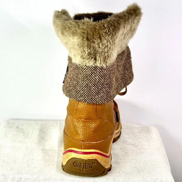 Pajar Leather Insulated Waterproof Faux Fur Snow Boots Women’s Size 7–7.5 - Picture 12 of 16